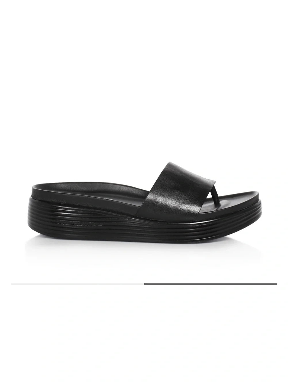 Black Platform Slide Sandals - Women